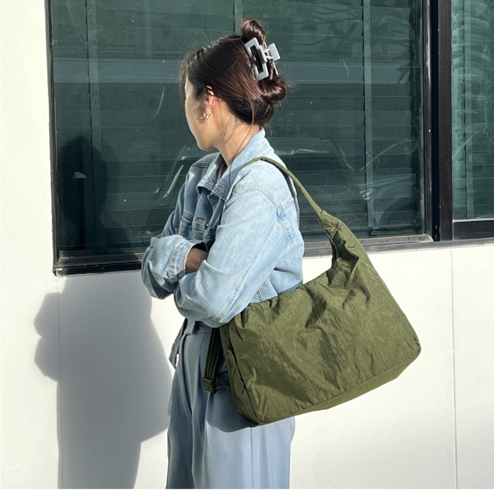 Baggu Nylon Shoulder Bag Bay Laurel Green